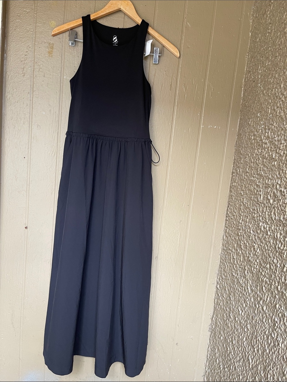 Lou & Grey Wanderwave Cutout Sleeveless Maxi Dress in Black Size XS